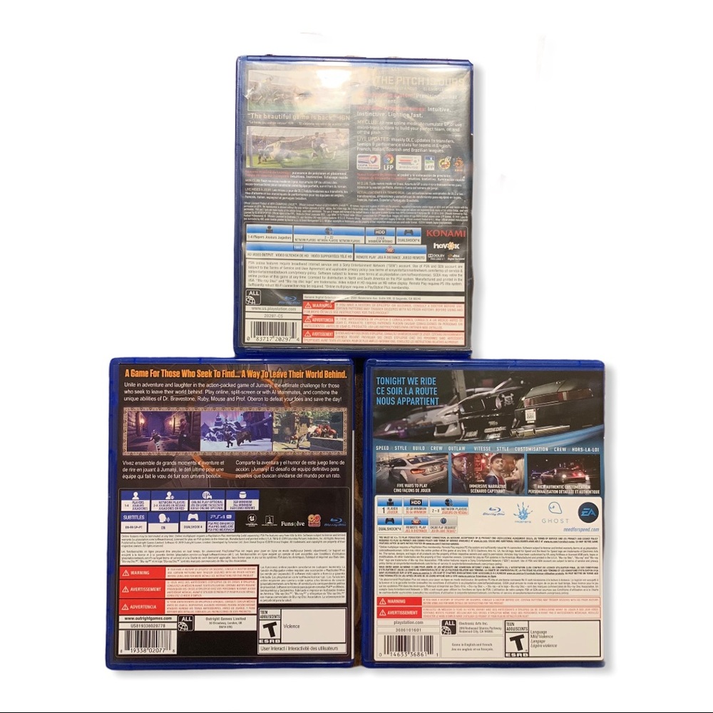PS4 Lot of 3, Jumanji, Need for Speed, PES 2015 - Picture 11 of 11